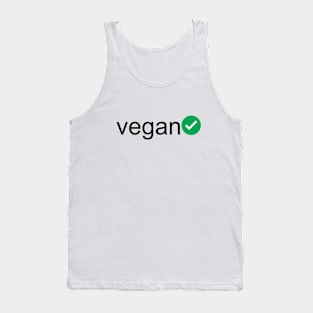 Verified Vegan (Black Text) Tank Top